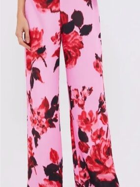 🌸 Tuckernuck Cerise Blossom Erin Wide Leg Pants – NWT ($188 Retail) 🌸